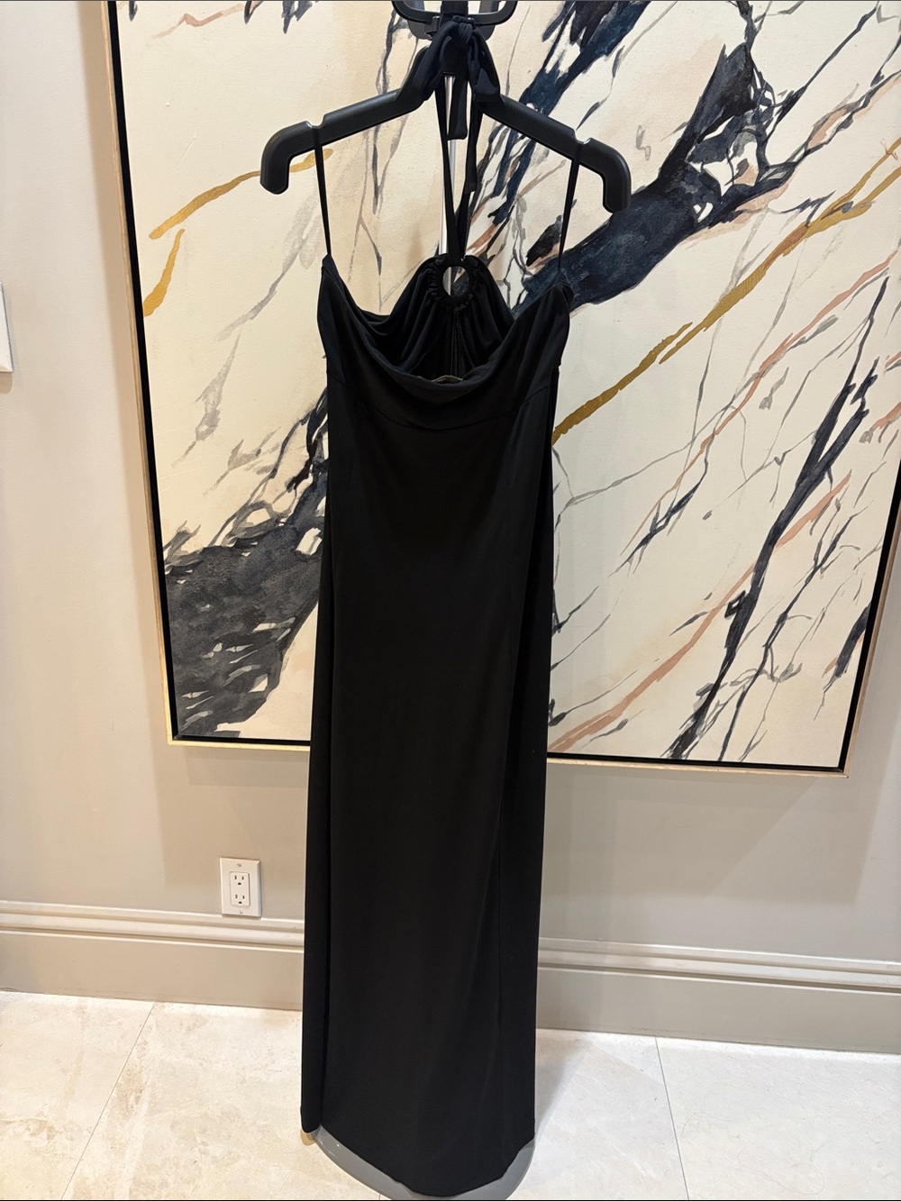 Tommy Bahama Black Draped Halter Maxi Dress - Picture 2 of 3